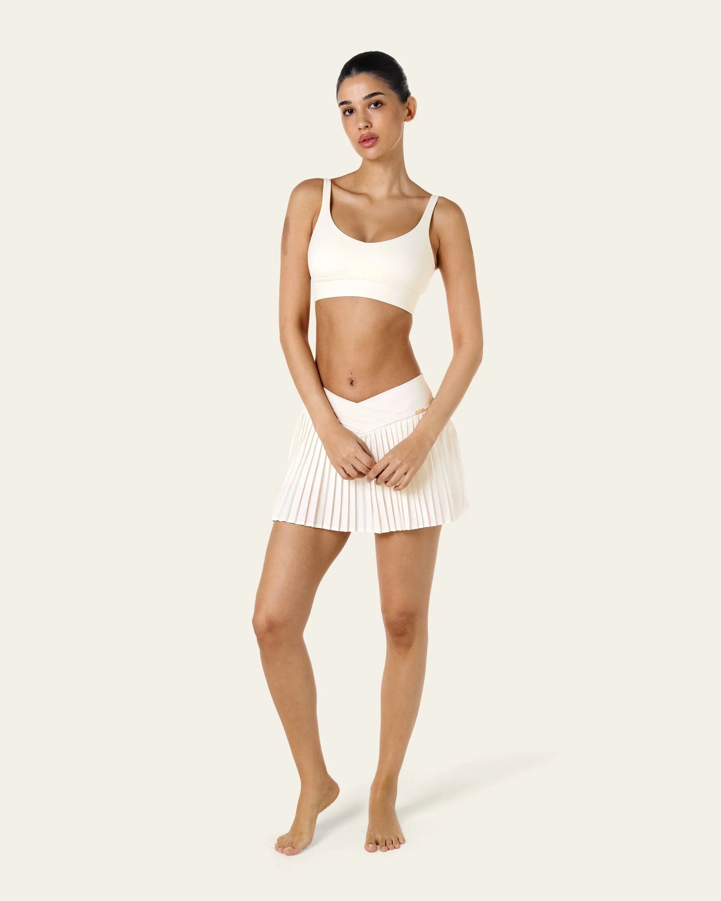 Serena Pleated Tennis Skirt - Ivory