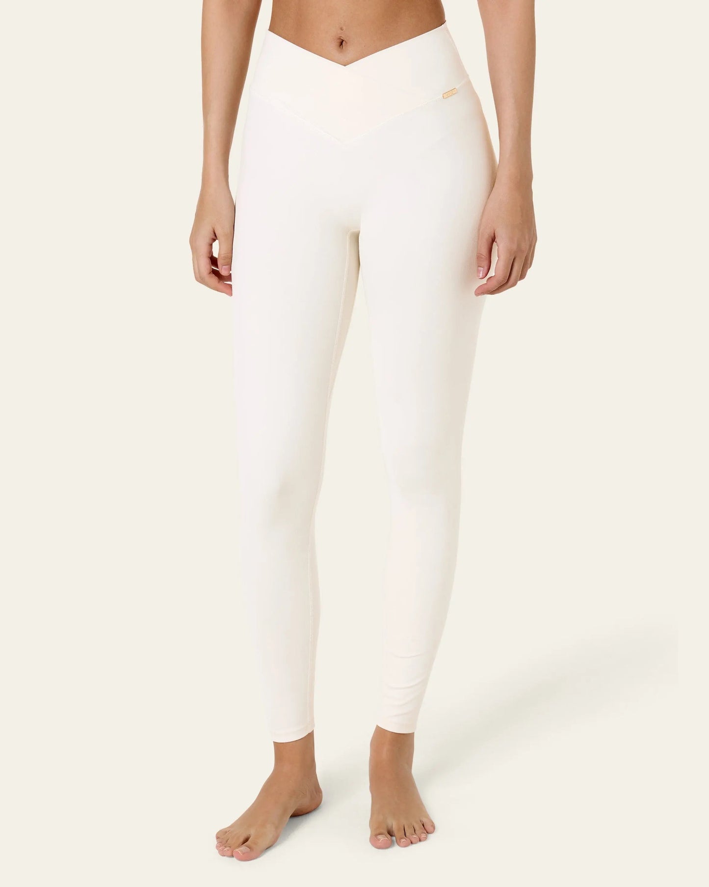 Tanya Wrap Waist Leggings - Ivory