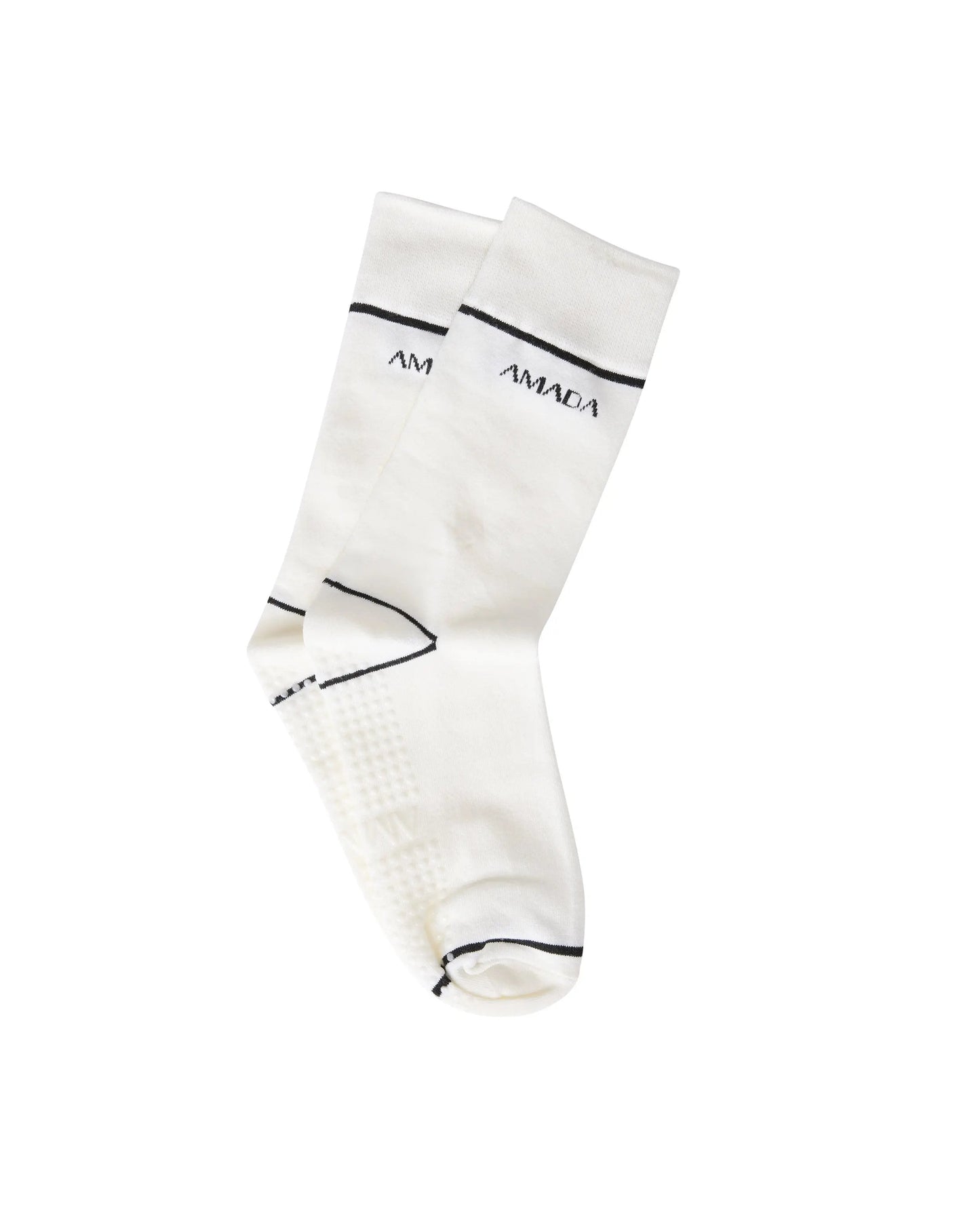 Grip Socks with line - white