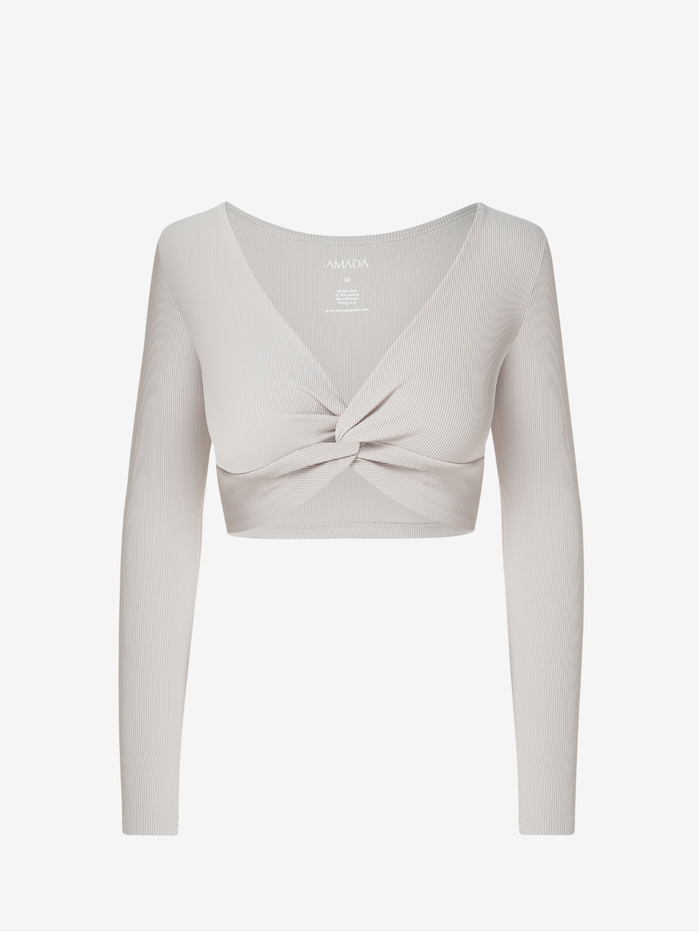 Yasmine Longsleeve Top - Cool grey